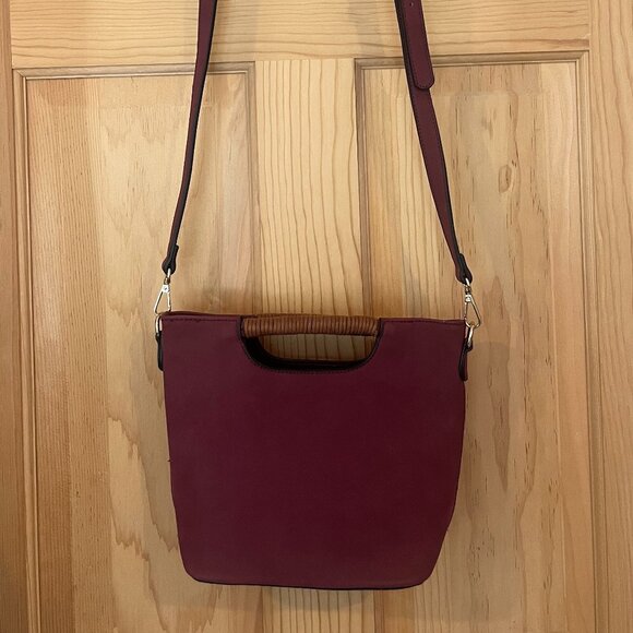 Vintage Burgundy/Maroon Handbag - Picture 1 of 5